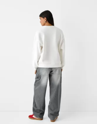 Hanorac oversize cu buzunare laterale