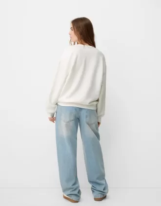 Hanorac oversize cu buzunare laterale