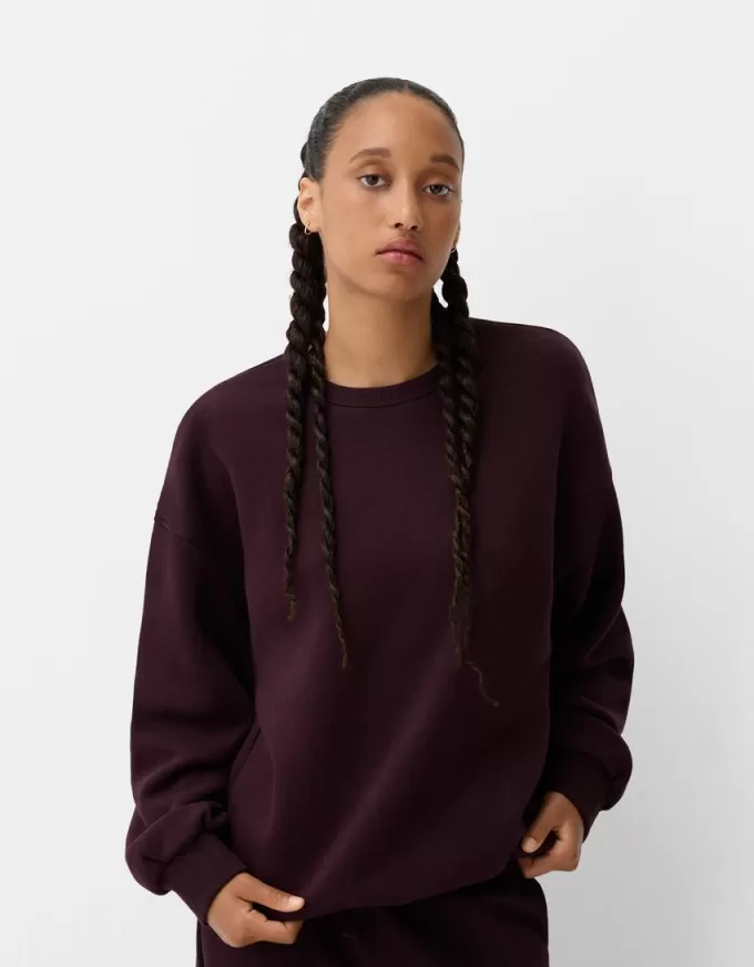 Hanorac oversize cu buzunare laterale Hanorac oversize cu buzunare laterale