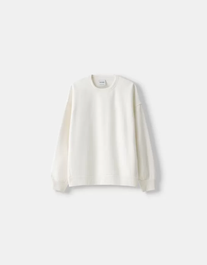 Hanorac oversize cu buzunare laterale Hanorac oversize cu buzunare laterale