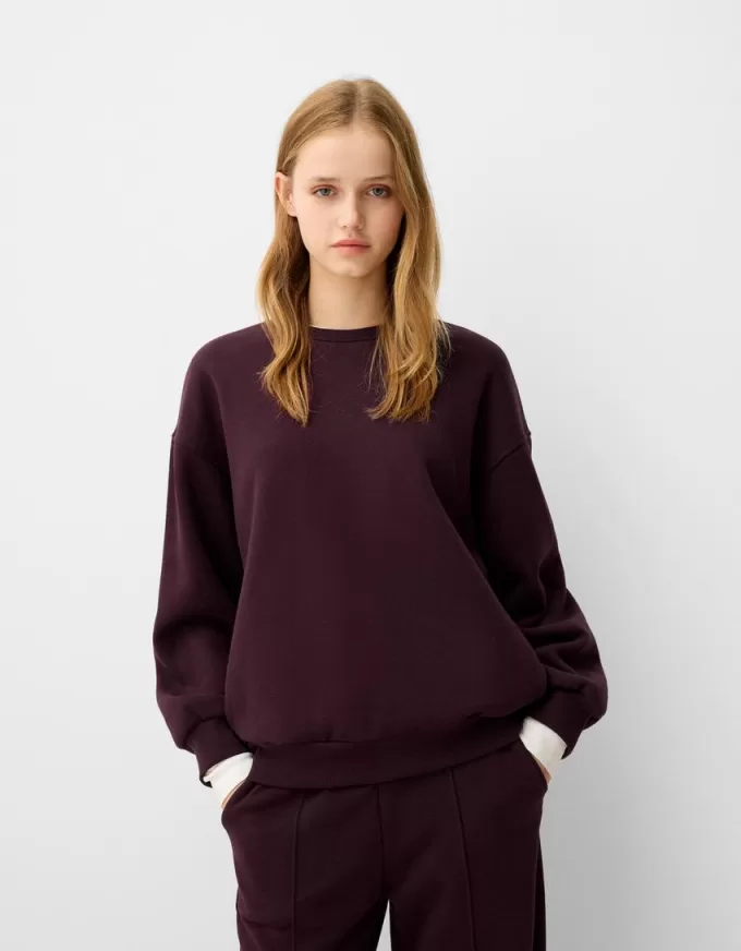 Hanorac oversize cu buzunare laterale Hanorac oversize cu buzunare laterale