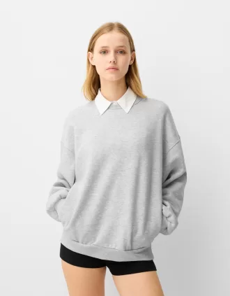 Hanorac oversize cu buzunare laterale