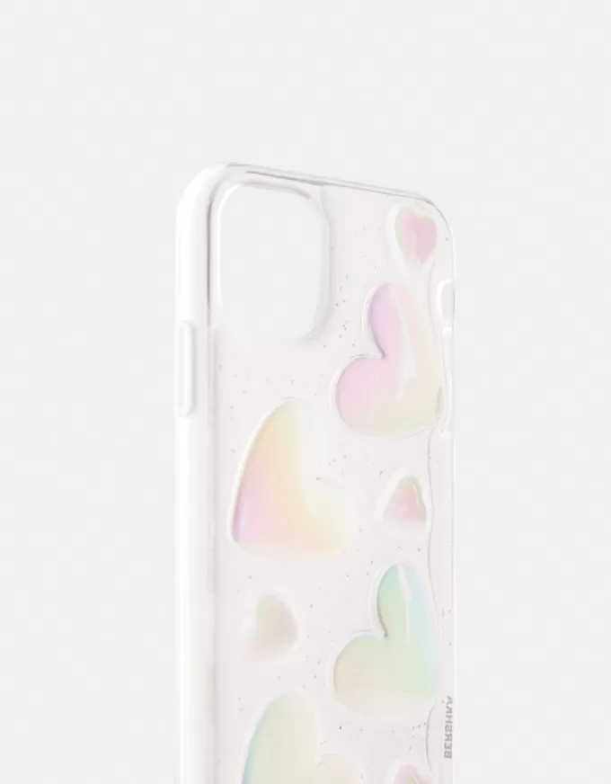 Husa pentru iPhone cu inima irizanta Husa pentru iPhone cu inima irizanta