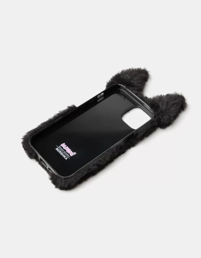 Husa pentru iPhone din material hanorac Kuromi Husa pentru iPhone din material hanorac Kuromi