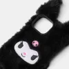 Husa pentru iPhone din material hanorac Kuromi Husa pentru iPhone din material hanorac Kuromi