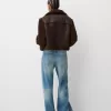 Jachetă cu două fețe, cu mâneci din imitație de shearling Jachetă cu două fețe, cu mâneci din imitație de shearling
