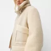 Jachetă cu două fețe, cu mâneci din imitație de shearling Jachetă cu două fețe, cu mâneci din imitație de shearling