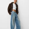 Jachetă cu două fețe, cu mâneci din imitație de shearling Jachetă cu două fețe, cu mâneci din imitație de shearling