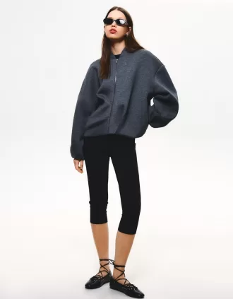 Jachetă cu efect neopren SERIA BERSHKA