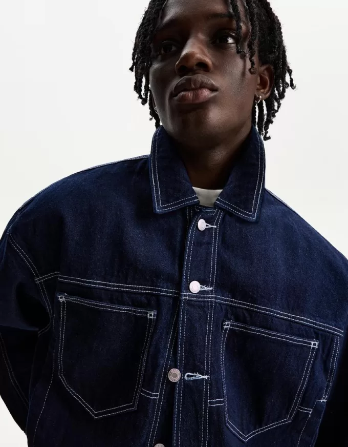 Jachetă de camioner din denim Jachetă de camioner din denim
