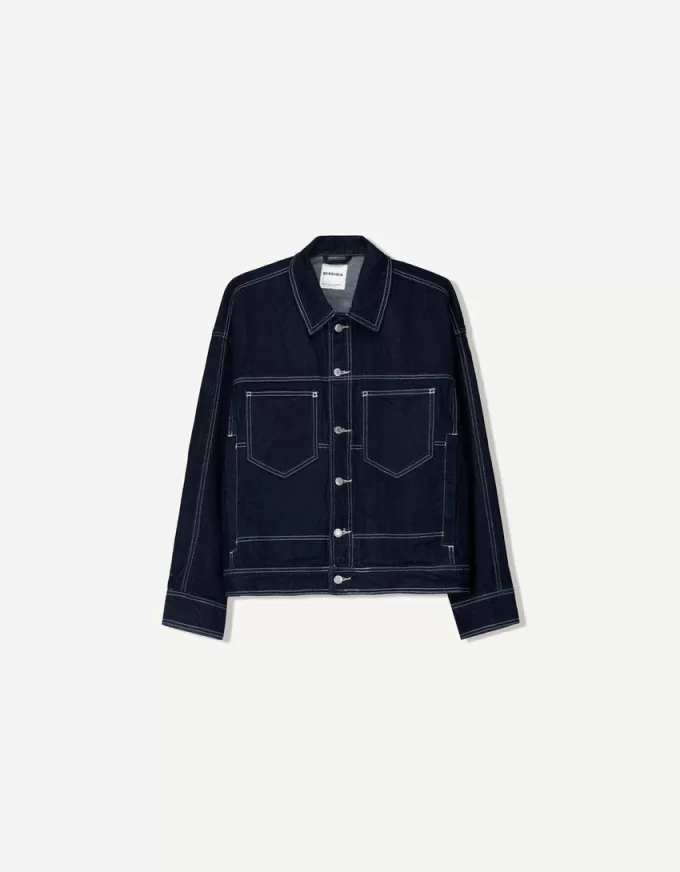 Jachetă de camioner din denim Jachetă de camioner din denim