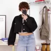 Jachetă de denim decupată Jachetă de denim decupată