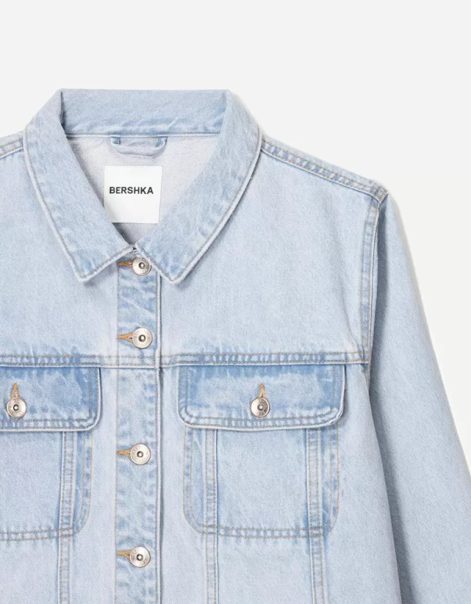 Jachetă de denim decupată Jachetă de denim decupată