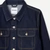 Jachetă de denim decupată Jachetă de denim decupată