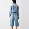 Jachetă de denim decupată Jachetă de denim decupată