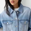 Jachetă de denim decupată Jachetă de denim decupată