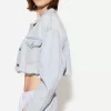 Jachetă de denim decupată Jachetă de denim decupată