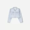 Jachetă de denim decupată Jachetă de denim decupată
