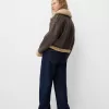 Jachetă de motociclist din faux shearling Jachetă de motociclist din faux shearling