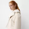 Jachetă de motociclist din faux shearling Jachetă de motociclist din faux shearling
