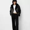 Jachetă de motociclist din faux shearling Jachetă de motociclist din faux shearling