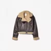 Jachetă de motociclist din faux shearling Jachetă de motociclist din faux shearling