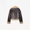 Jachetă de motociclist din faux shearling Jachetă de motociclist din faux shearling