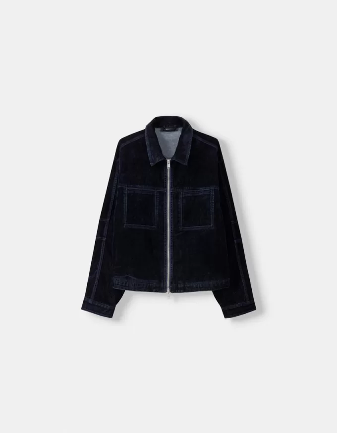 Jacheta denim cu buzunare