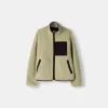 Jachetă din faux shearling cu detalii contrastante Jachetă din faux shearling cu detalii contrastante