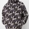 Jachetă din faux shearling cu imprimeu Jachetă din faux shearling cu imprimeu