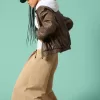 Jacheta supradimensionata din imitatie de piele Jacheta supradimensionata din imitatie de piele