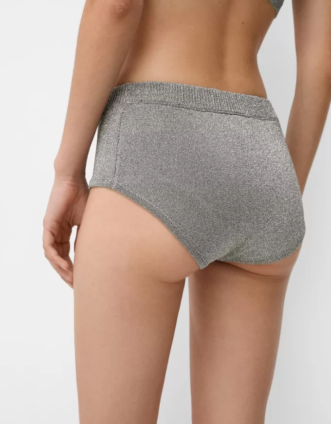 Mini pantaloni scurți din tricot metalic Mini pantaloni scurți din tricot metalic