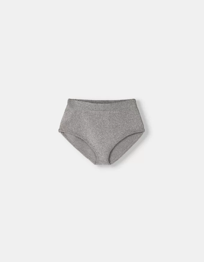 Mini pantaloni scurți din tricot metalic Mini pantaloni scurți din tricot metalic