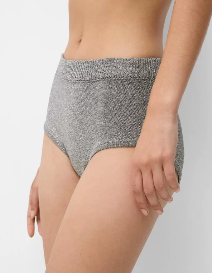 Mini pantaloni scurți din tricot metalic Mini pantaloni scurți din tricot metalic