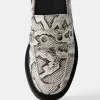 Mocasini plat cu imprimeu animal