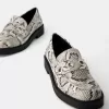 Mocasini plat cu imprimeu animal