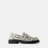 Mocasini plat cu imprimeu animal