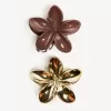 Pachet de 2 agrafe de păr cu flori metalice Pachet de 2 agrafe de păr cu flori metalice