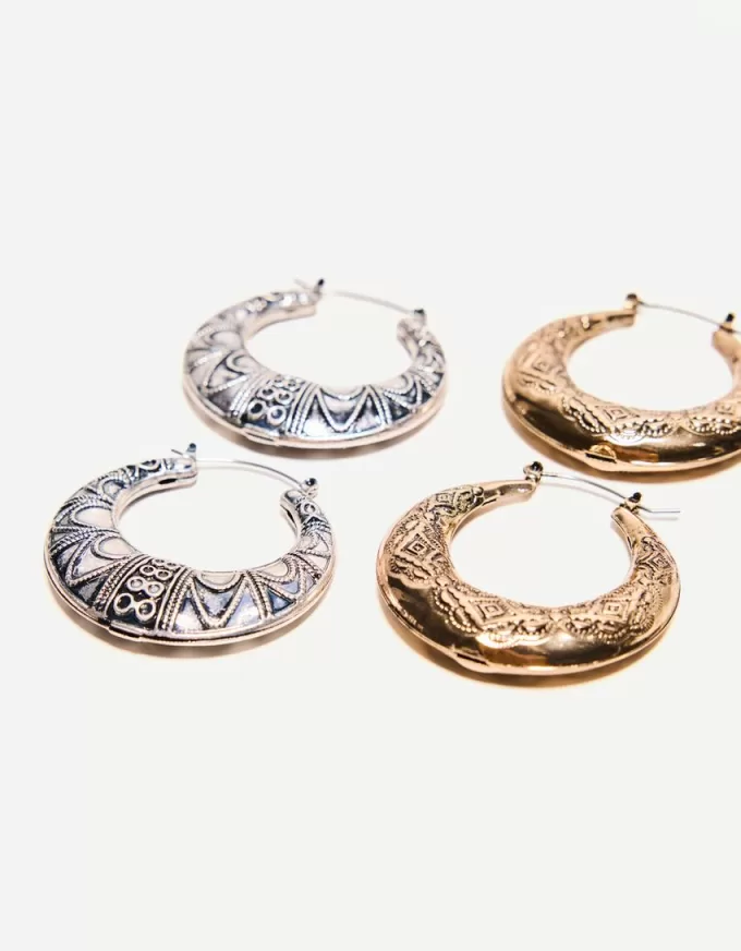 Pachet de 2 cercei boho hoop