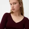 Pachet de 2 tricouri cu mânecă lungă cu decolteu în V