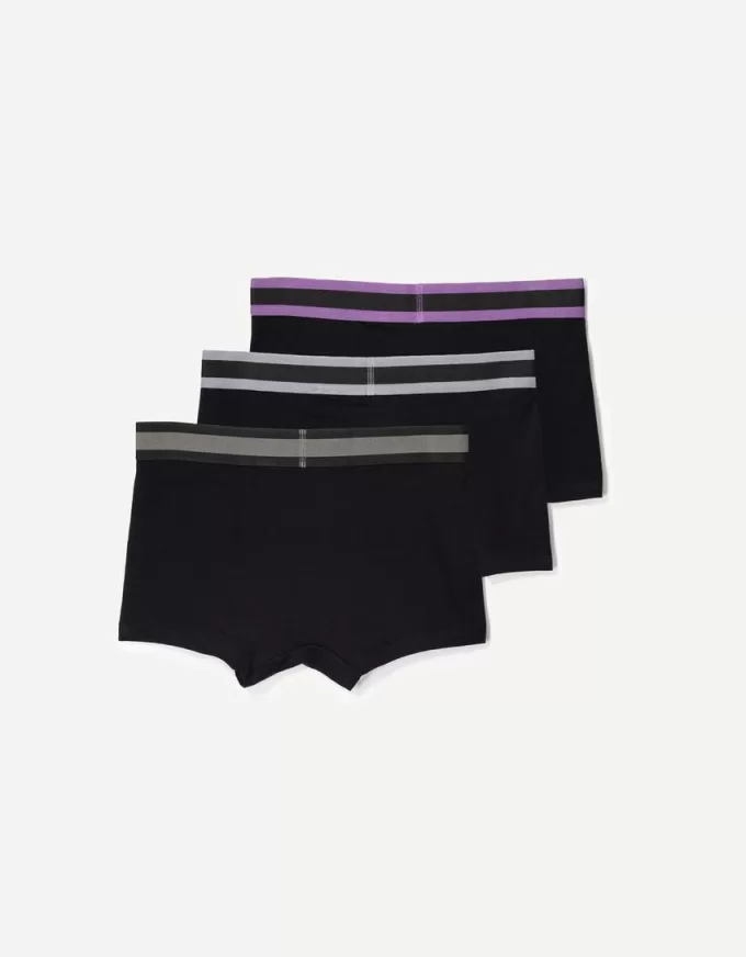 Pachet de 3 boxeri cu talie imprimată Pachet de 3 boxeri cu talie imprimată