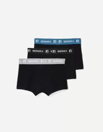 Pachet de 3 boxeri cu talie lată imprimată Pachet de 3 boxeri cu talie lată imprimată