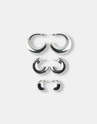Pachet de 3 cercei cu cerc gros