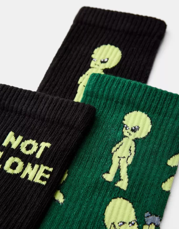 Pachet de 3 șosete imprimate Pachet de 3 șosete imprimate