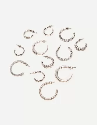 Pachet de 6 cercei boho hoop