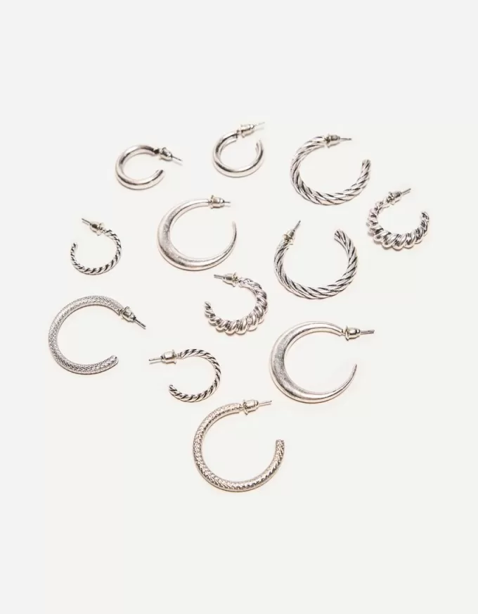 Pachet de 6 cercei boho hoop