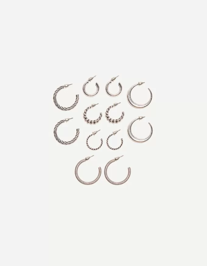 Pachet de 6 cercei boho hoop