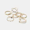 Pachet de 9 inele cu strass Pachet de 9 inele cu strass