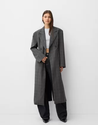 Palton lung oversize