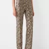 Pantaloni animal print cu efect de piele Pantaloni animal print cu efect de piele